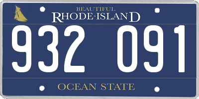 RI license plate 932091