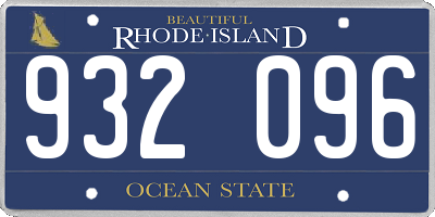 RI license plate 932096