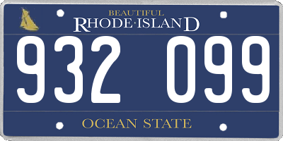 RI license plate 932099