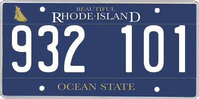 RI license plate 932101