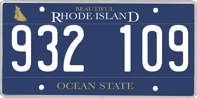 RI license plate 932109