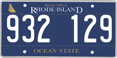 RI license plate 932129