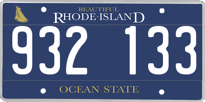 RI license plate 932133