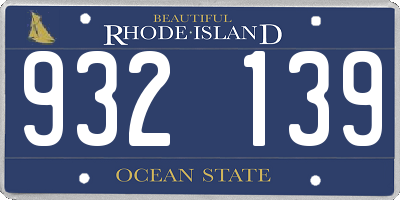 RI license plate 932139