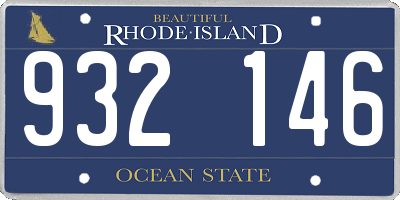 RI license plate 932146