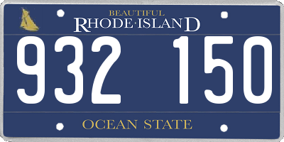 RI license plate 932150