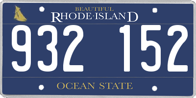 RI license plate 932152
