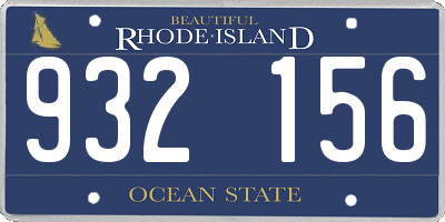 RI license plate 932156