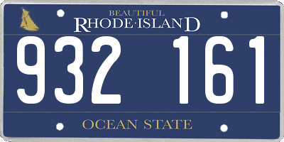 RI license plate 932161