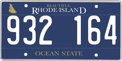 RI license plate 932164