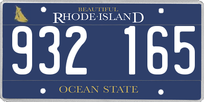 RI license plate 932165
