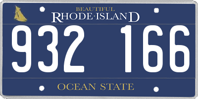 RI license plate 932166