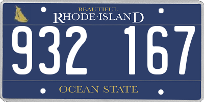 RI license plate 932167