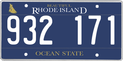 RI license plate 932171
