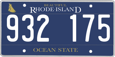 RI license plate 932175