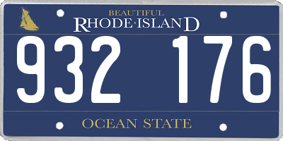 RI license plate 932176