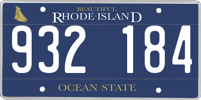 RI license plate 932184