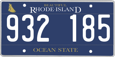 RI license plate 932185