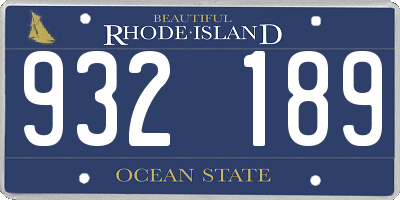 RI license plate 932189