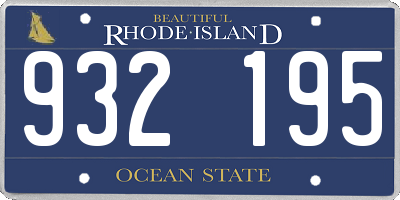 RI license plate 932195