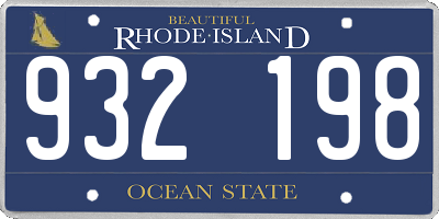RI license plate 932198