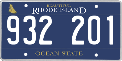 RI license plate 932201