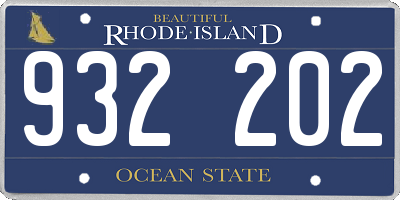 RI license plate 932202