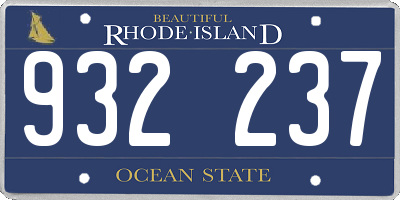 RI license plate 932237