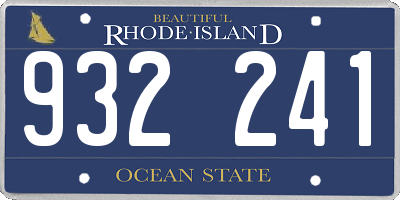 RI license plate 932241