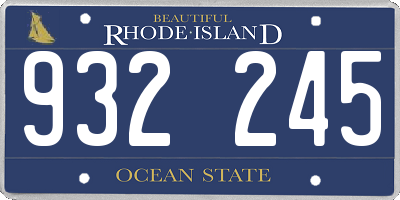 RI license plate 932245