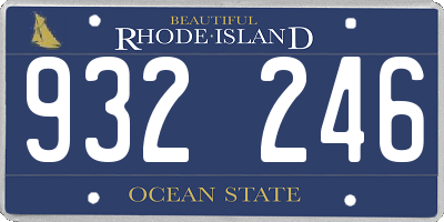 RI license plate 932246