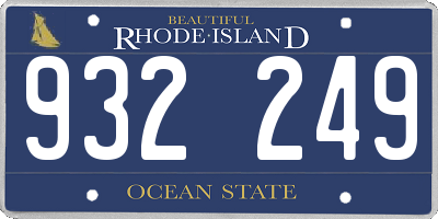 RI license plate 932249