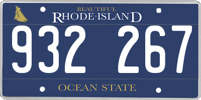 RI license plate 932267