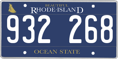 RI license plate 932268