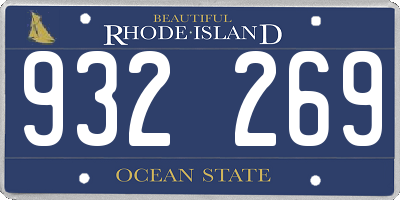 RI license plate 932269