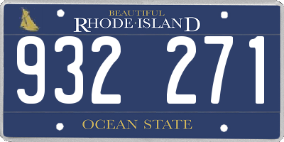 RI license plate 932271