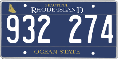 RI license plate 932274