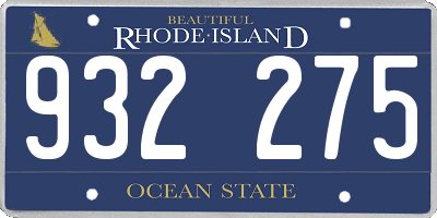 RI license plate 932275