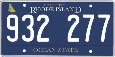 RI license plate 932277