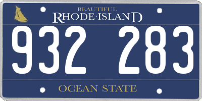 RI license plate 932283