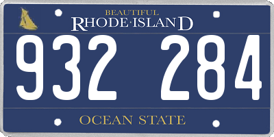 RI license plate 932284