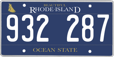 RI license plate 932287