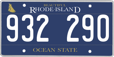 RI license plate 932290