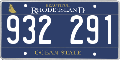 RI license plate 932291