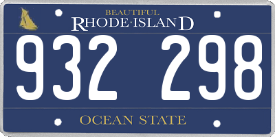 RI license plate 932298