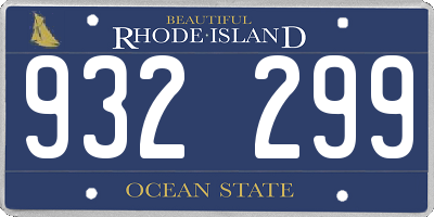 RI license plate 932299