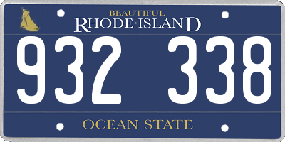 RI license plate 932338