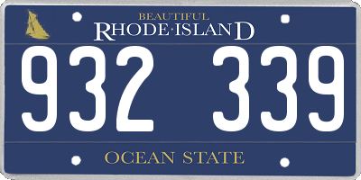 RI license plate 932339