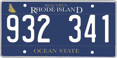 RI license plate 932341