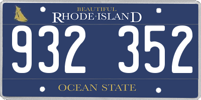 RI license plate 932352
